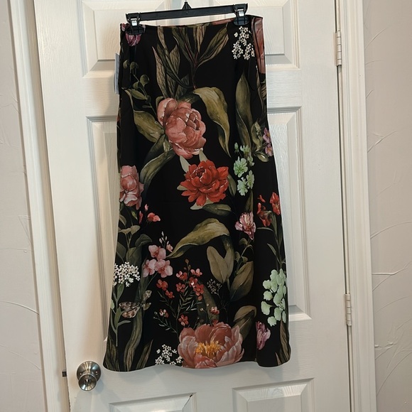 MESTIZA Althea Crepe Floral Print Midi A-Line Skirt - Picture 8 of 16